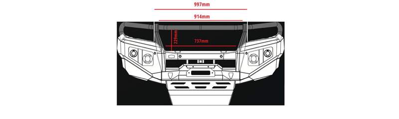 Raxar Looped Bullbar for Mitsubishi MR Triton - MY19 Models